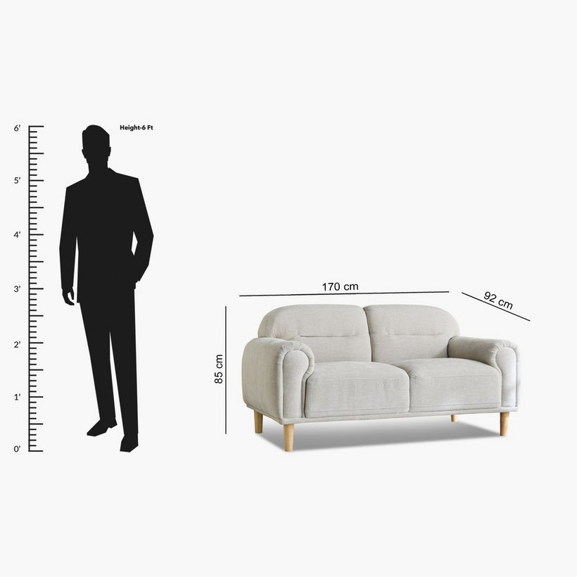 Delta 2-Seater Fabric Sofa - Image 11
