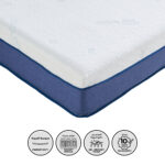 iSleepLuxe iCooltex Cool Gel Pro Visco Memory Foam Pocket Spring Mattress - 160x200x25 cm