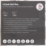 iSleepLuxe iCooltex Cool Gel Pro Visco Memory Foam Pocket Spring Mattress - 160x200x25 cm