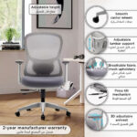 Tesser Office Chair with Sliding Seat and 3D Armrest