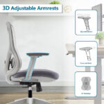 Tesser Office Chair with Sliding Seat and 3D Armrest
