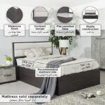 Scott Hydraulic Storage Queen Bed - 160x200 cm