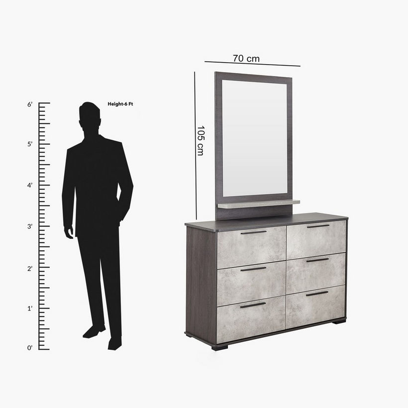 Scott Mirror for Dresser with Shelf - Image 2