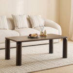 Cavon Pillar Solid Wood Coffee Table