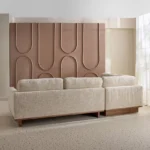 Monza 5- Seater Fabric Left Corner Sofa with 2 Cushions