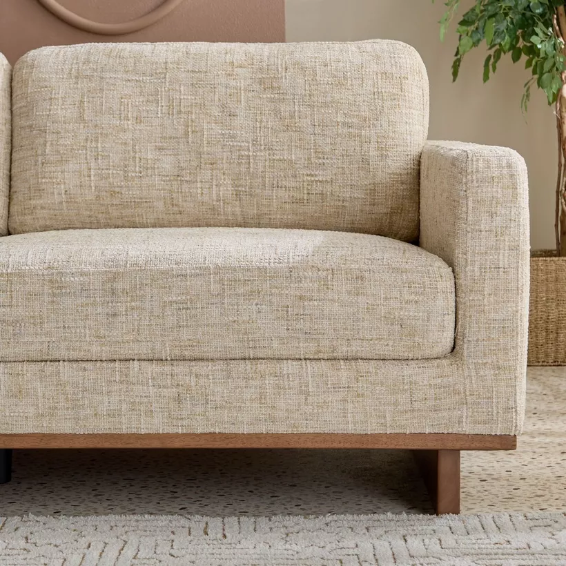 Monza 5- Seater Fabric Left Corner Sofa with 2 Cushions - Image 5