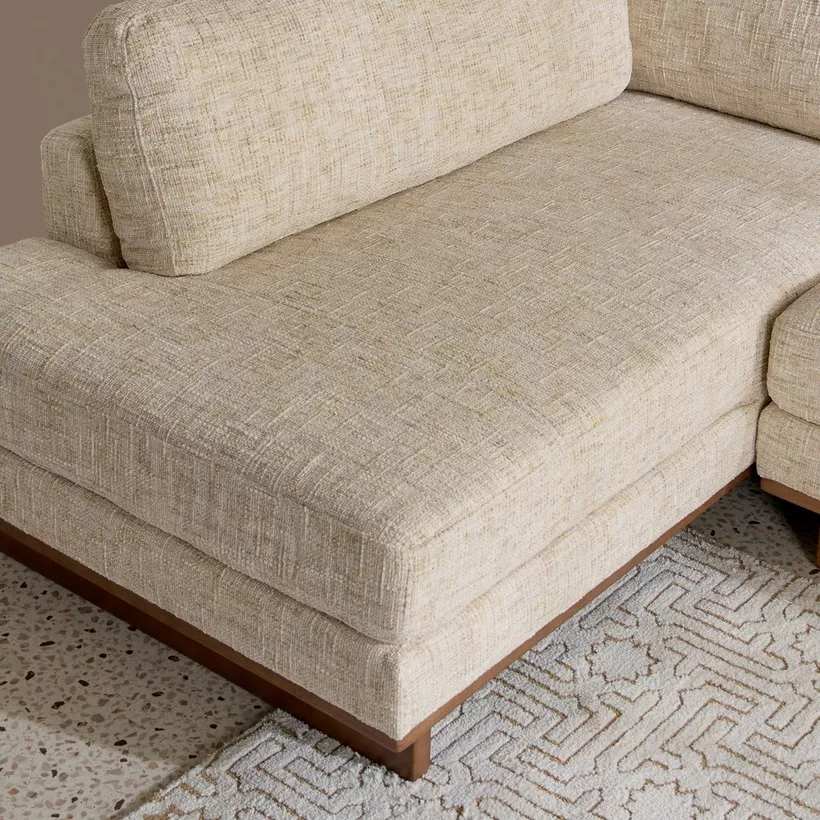 Monza 5- Seater Fabric Left Corner Sofa with 2 Cushions - Image 6