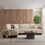 Monza 5- Seater Fabric Left Corner Sofa with 2 Cushions
