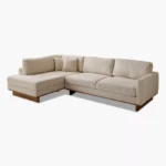 Monza 5- Seater Fabric Left Corner Sofa with 2 Cushions