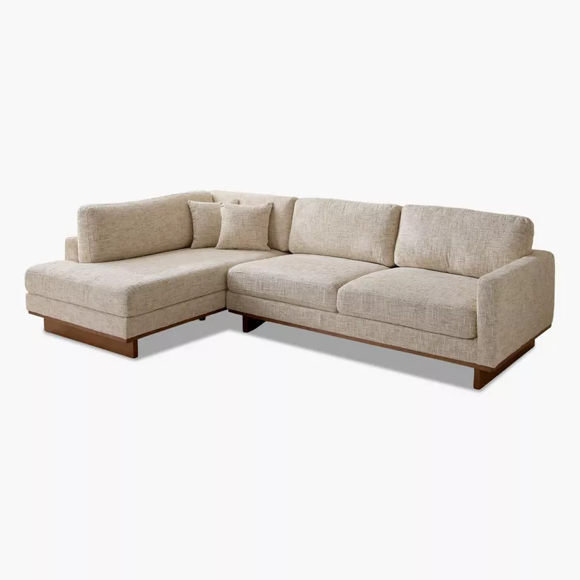 Monza 5- Seater Fabric Left Corner Sofa with 2 Cushions - Image 13