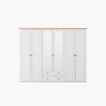 Hampton NXT 6-Door Wardrobe with 2-Drawers and Mirror