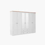 Hampton NXT 6-Door Wardrobe with 2-Drawers and Mirror
