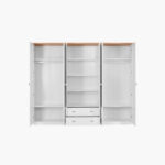 Hampton NXT 6-Door Wardrobe with 2-Drawers and Mirror