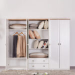 Hampton NXT 6-Door Wardrobe with 2-Drawers and Mirror