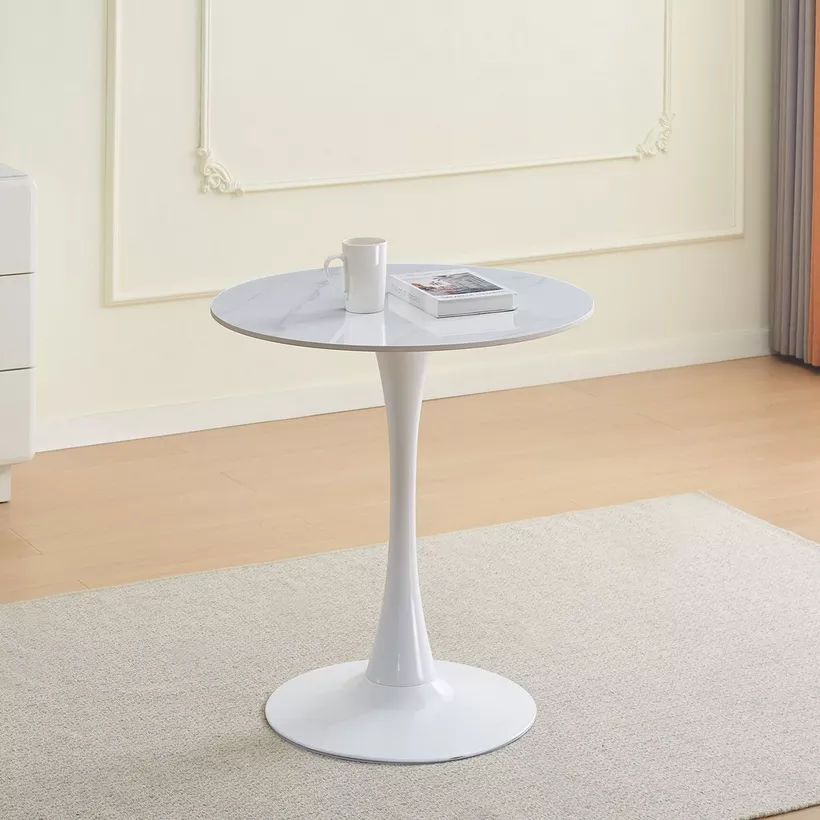 Elvis Sintered Stone 2-Seater Round Dining Table - Image 2