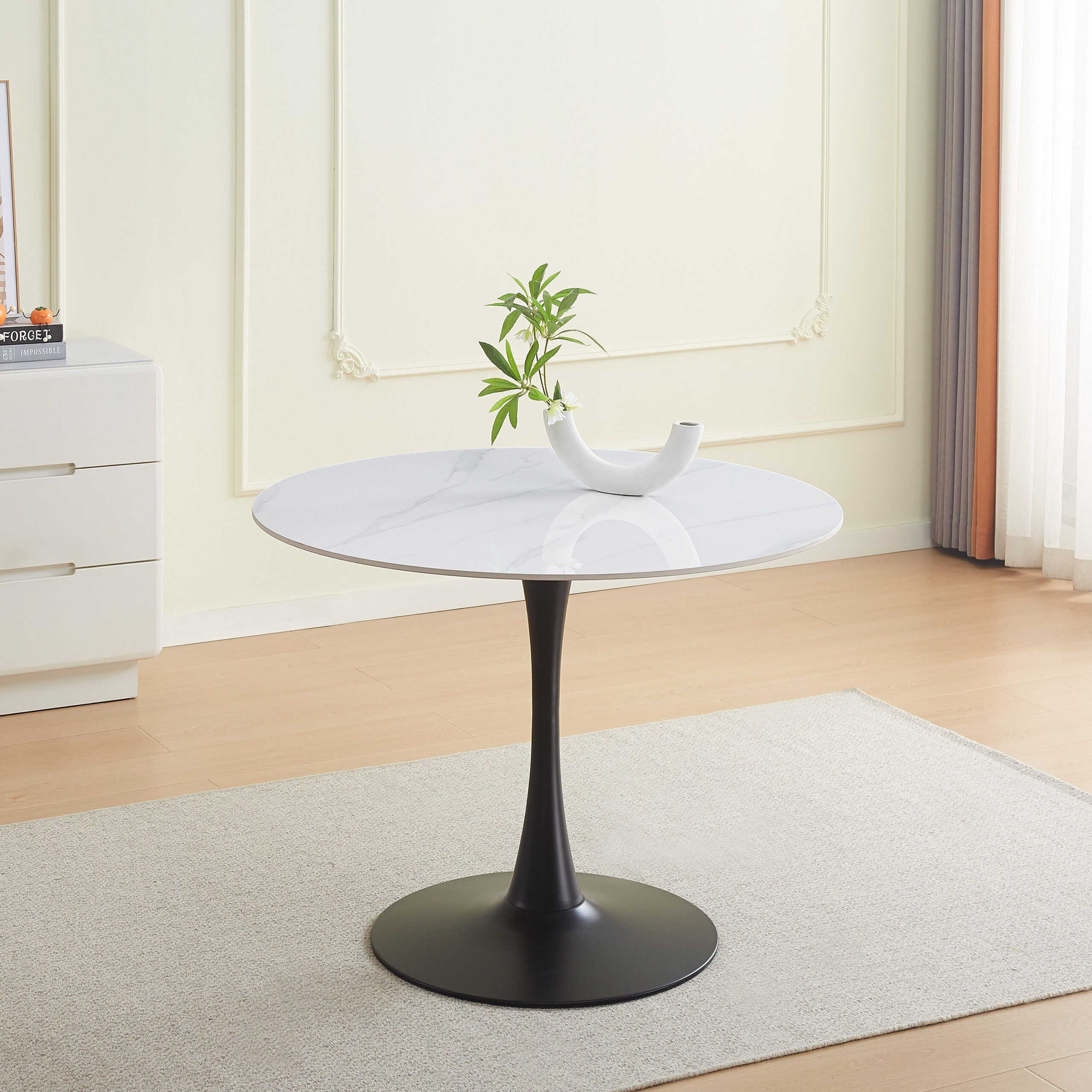 Elvis Sintered Stone 4-Seater Round Dining Table
