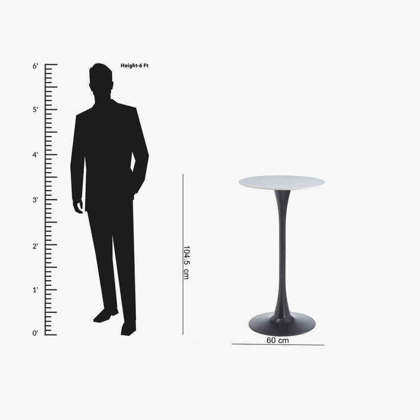 Elvis Sintered Stone 4-Seater Round Dining Table - Image 2