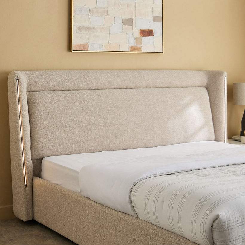 Liberty Aura Smart LED Queen Upholstered Bed - 160x200 cm - Image 6