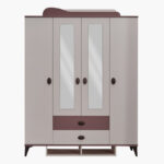 Maybelle 4-Door Wardrobe with 2 Drawers and 2 Mirrors
