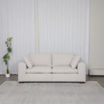Victoria 3-Seater Fabric Sofa with 2 Arm Pillows