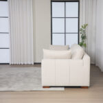 Victoria 3-Seater Fabric Sofa with 2 Arm Pillows