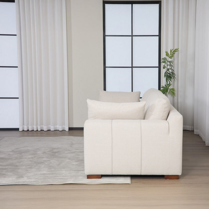 Victoria 3-Seater Fabric Sofa with 2 Arm Pillows - Image 5