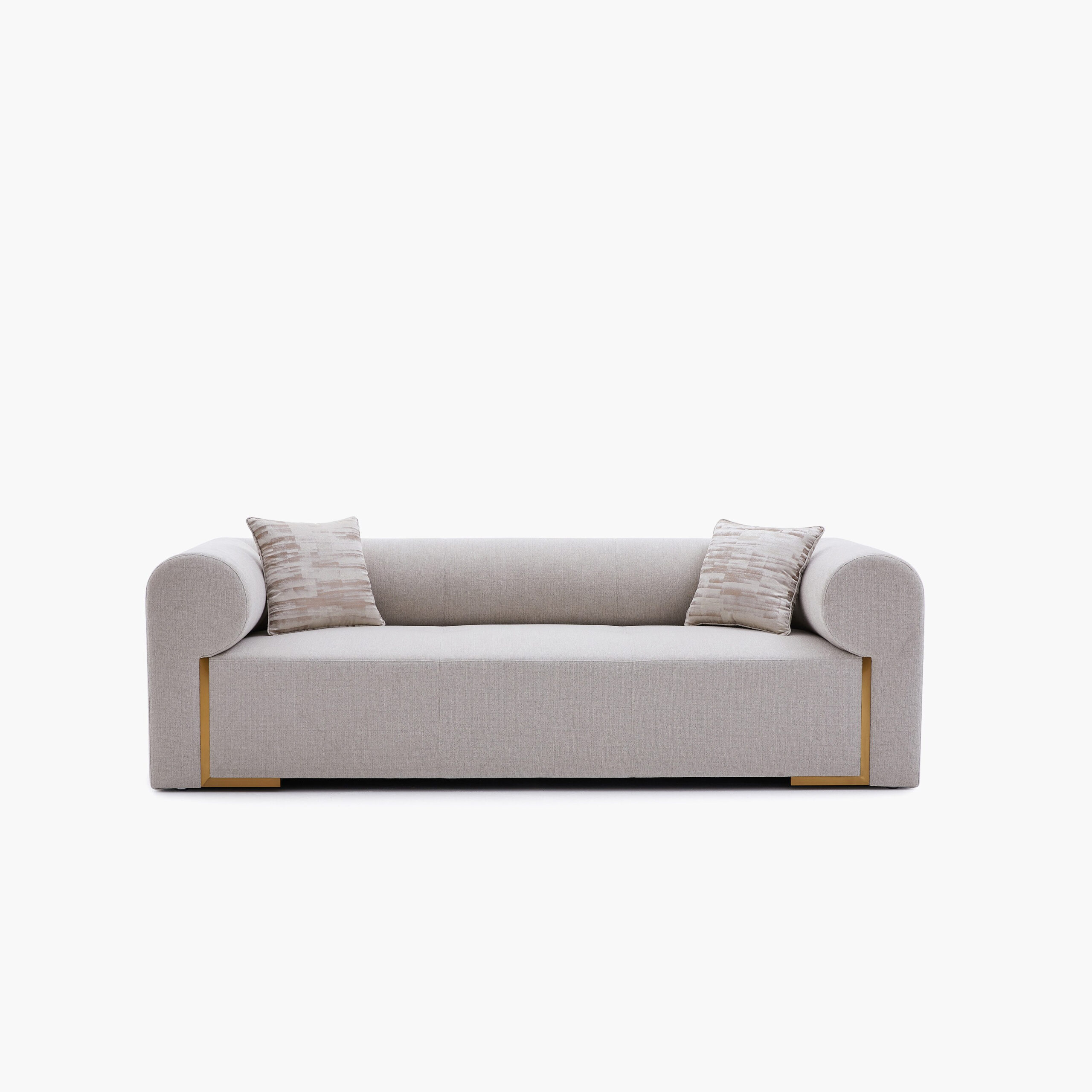Bethany 3-Seater Large Fabric Sofa with 2 Cushions