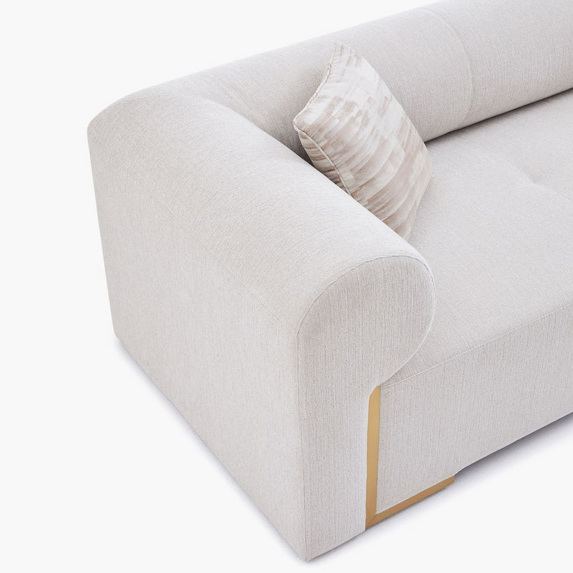 Bethany 3-Seater Large Fabric Sofa with 2 Cushions - Image 9
