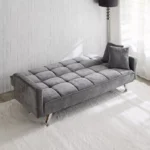 Movo Palmer 3-Seater Fabric Sofa Bed with 2 Cushions