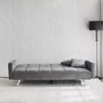 Movo Palmer 3-Seater Fabric Sofa Bed with 2 Cushions