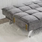 Movo Palmer 3-Seater Fabric Sofa Bed with 2 Cushions
