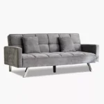 Movo Palmer 3-Seater Fabric Sofa Bed with 2 Cushions