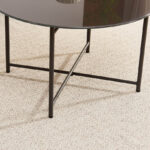 Movo Troy Glass Top Round Coffee Table