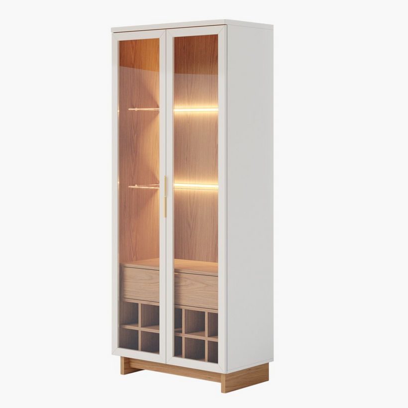 Volca 2-Door Curio Cabinet with LED Light - Image 6
