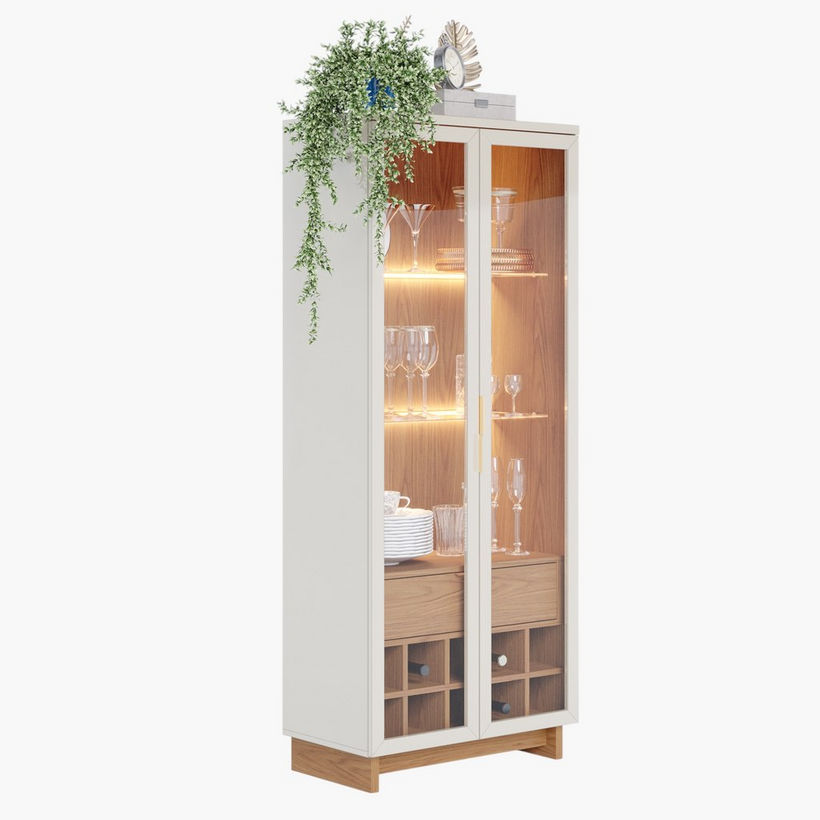 Volca 2-Door Curio Cabinet with LED Light - Image 7