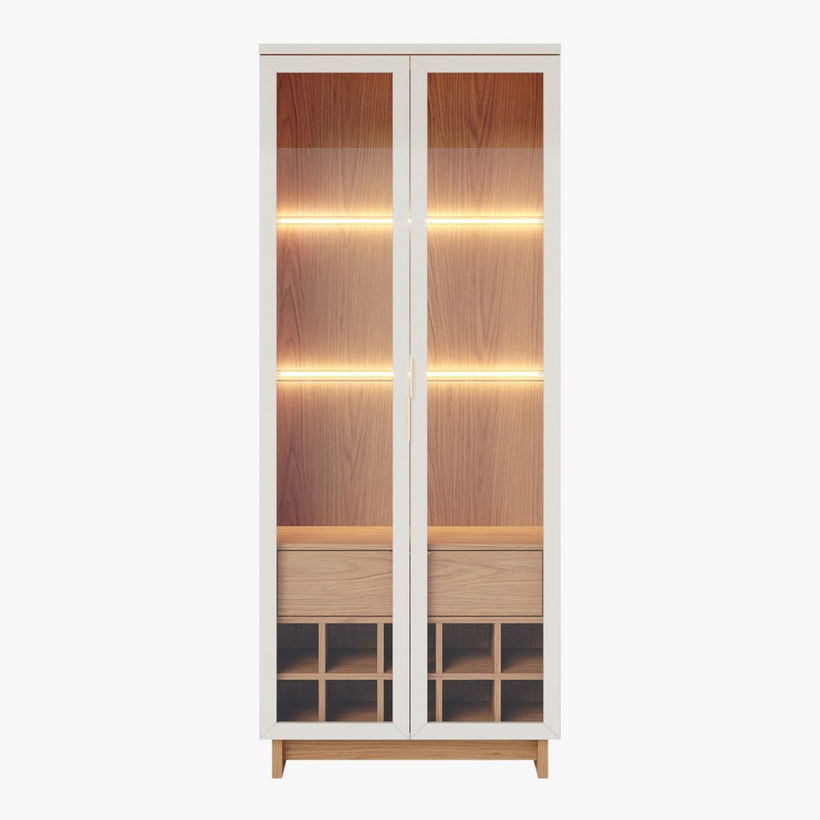 Volca 2-Door Curio Cabinet with LED Light - Image 8