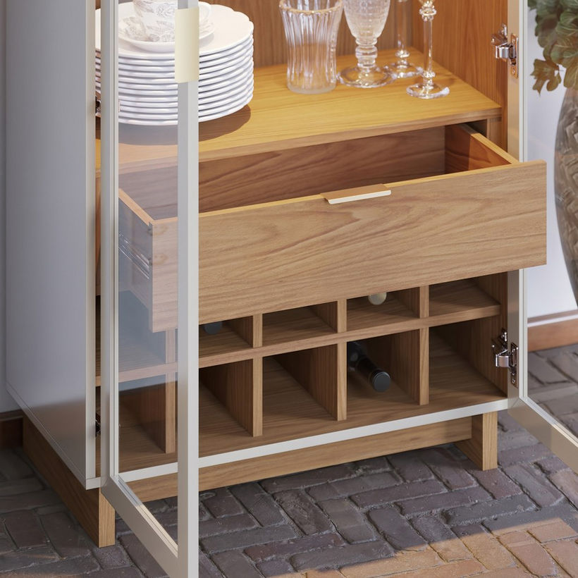 Volca 2-Door Curio Cabinet with LED Light - Image 10