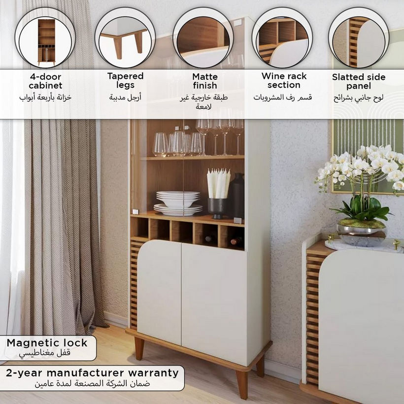 Nero 4-Door Curio Cabinet - Image 2