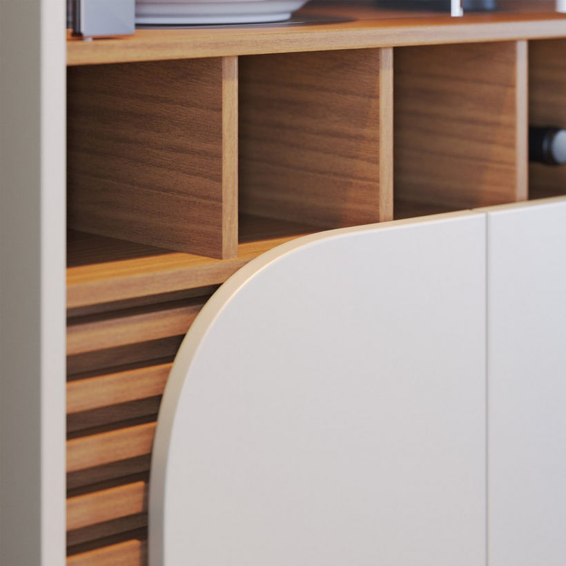 Nero 4-Door Curio Cabinet - Image 3