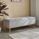 Drew Fabric Bench with Wood Frame