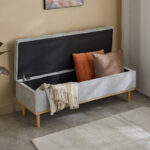 Drew Fabric Bench with Wood Frame