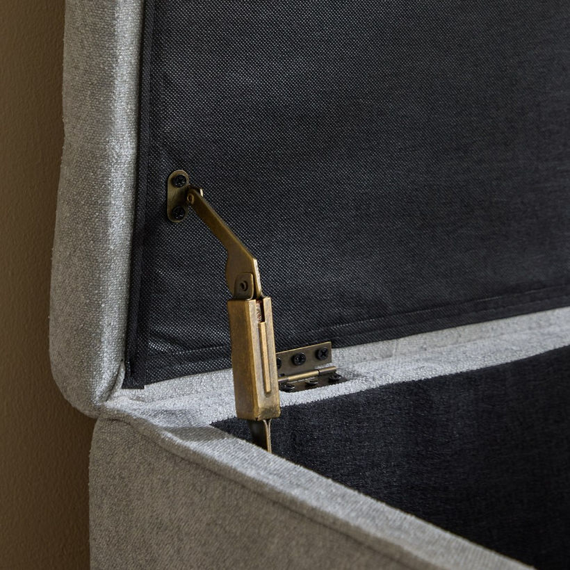 Drew Fabric Bench with Wood Frame - Image 6