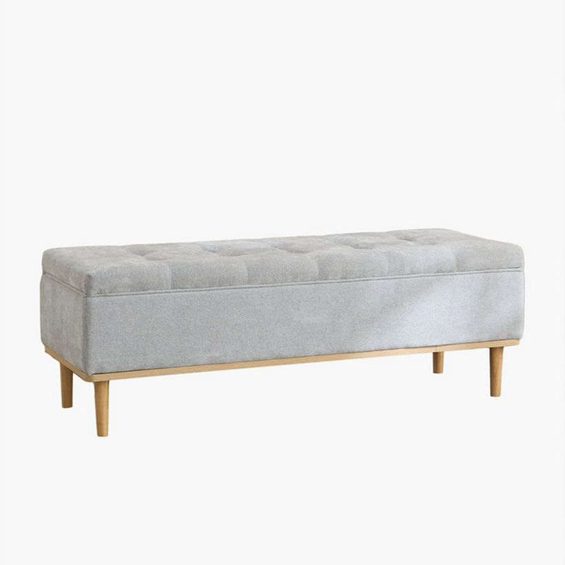 Drew Fabric Bench with Wood Frame - Image 10