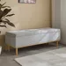 Drew Fabric Bench with Wood Frame - Image 12
