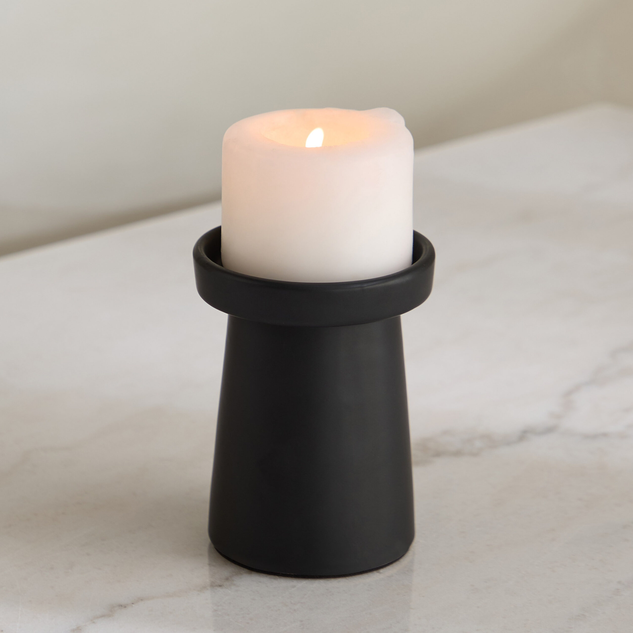 Sansa Roma Ceramic Candleholder - 10.5x10.5x13.5 cm