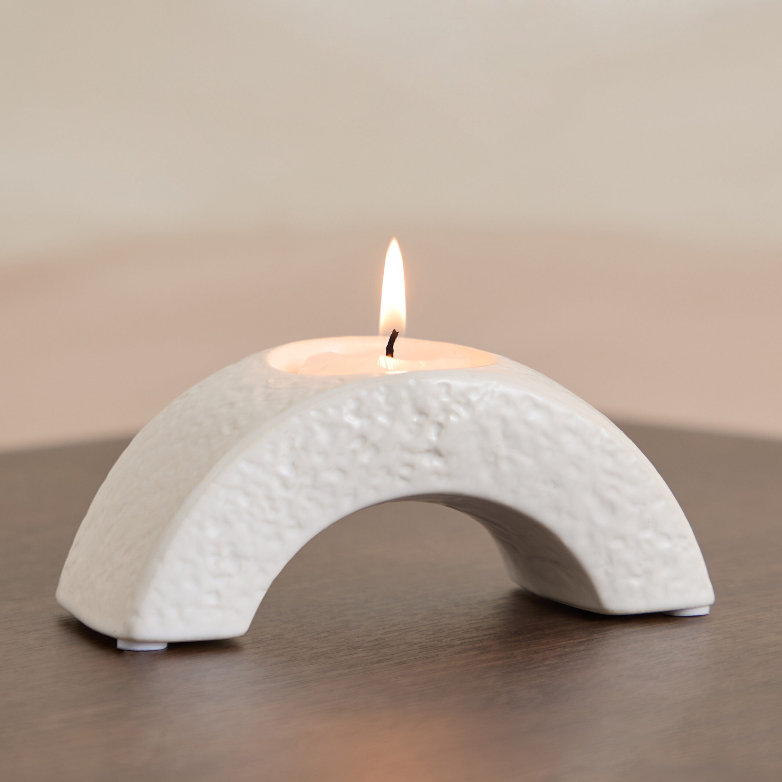 Sansa Roma Ceramic Candleholder - 13.8x5.8x6 cm