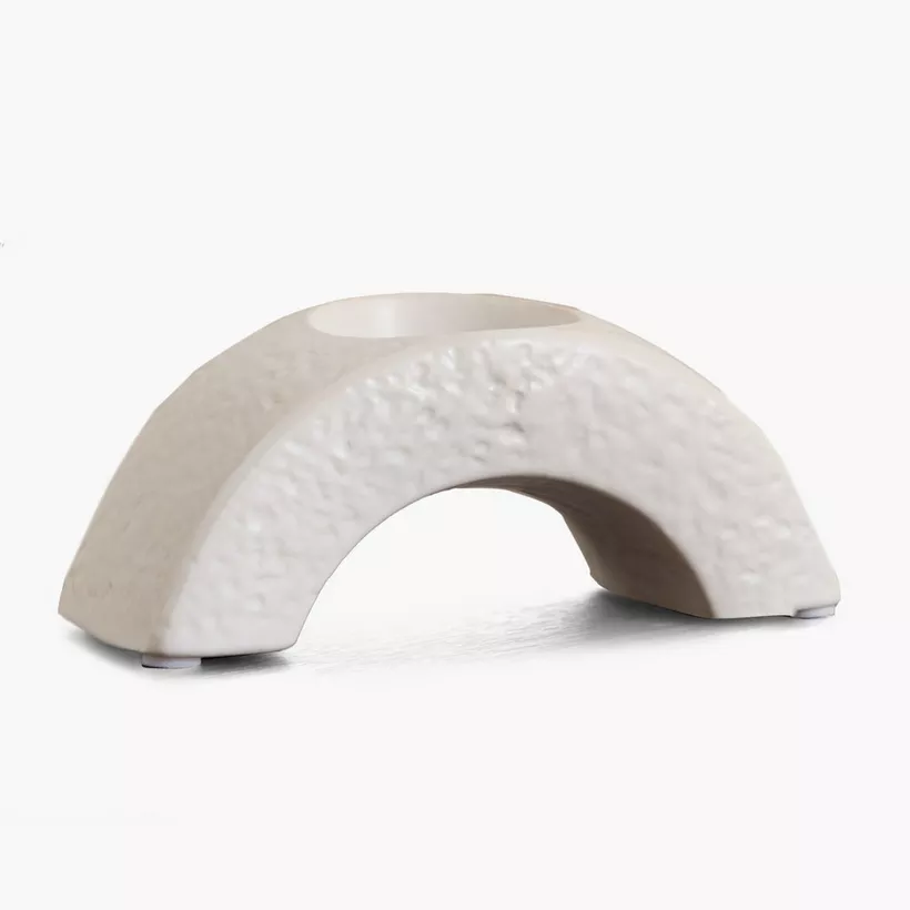 Sansa Roma Ceramic Candleholder - 13.8x5.8x6 cm - Image 2
