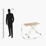 Movo Coda 2-Seater Height Adjustable Dining Table Coffee Table