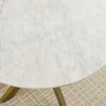 Portola 4-Seater Round Genuine Marble Top Dining Table