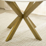 Portola 4-Seater Round Genuine Marble Top Dining Table